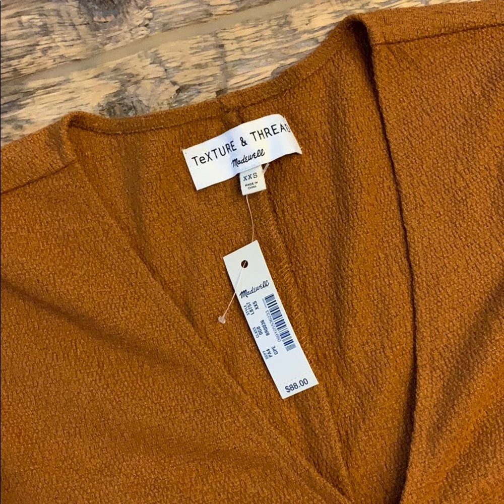 Madewell texture & thread side wrap tie dress xs - Picture 4 of 6